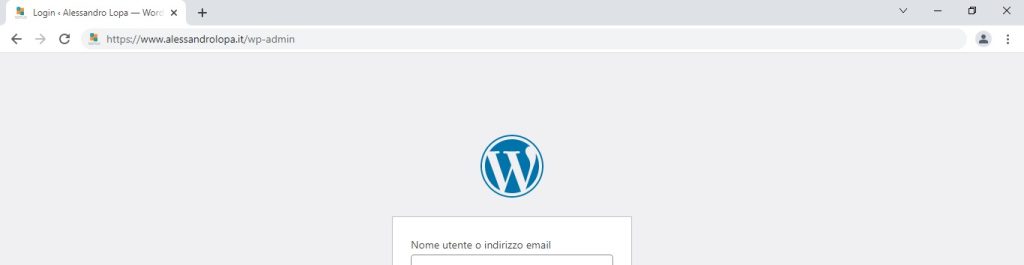 URL pannello di amministrazione